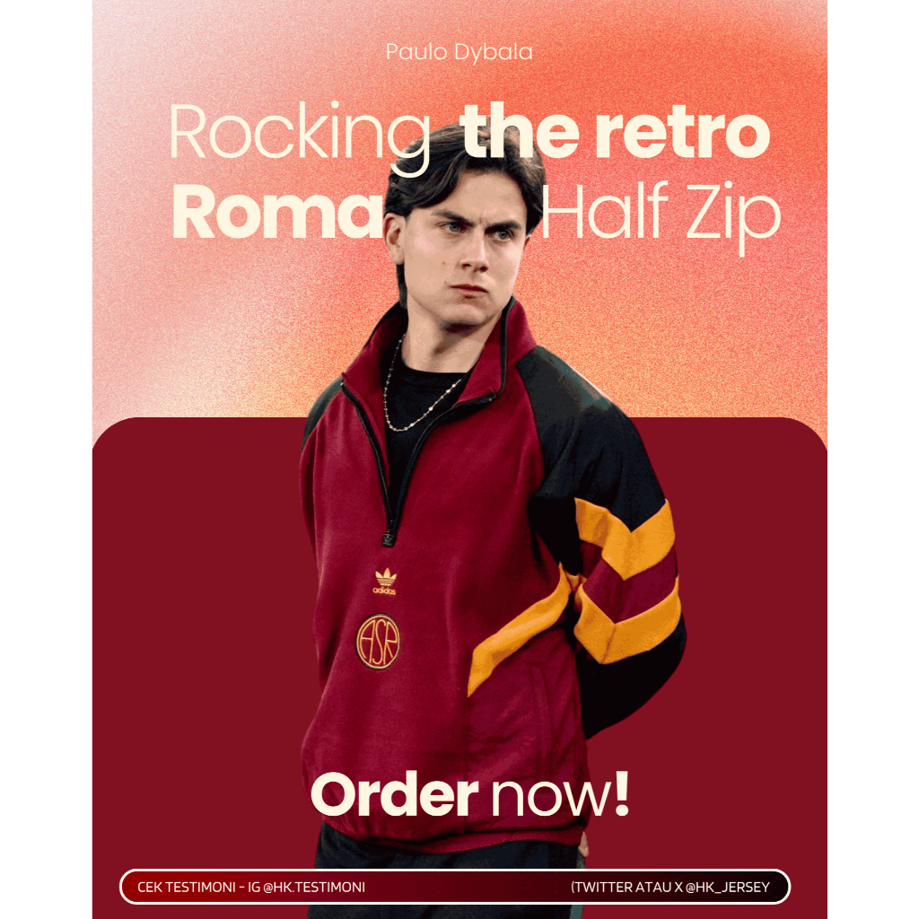 Jual AS ROMA HALFZIP SWEATSHIRT (PRE ORDER) JAKET | Shopee Indonesia