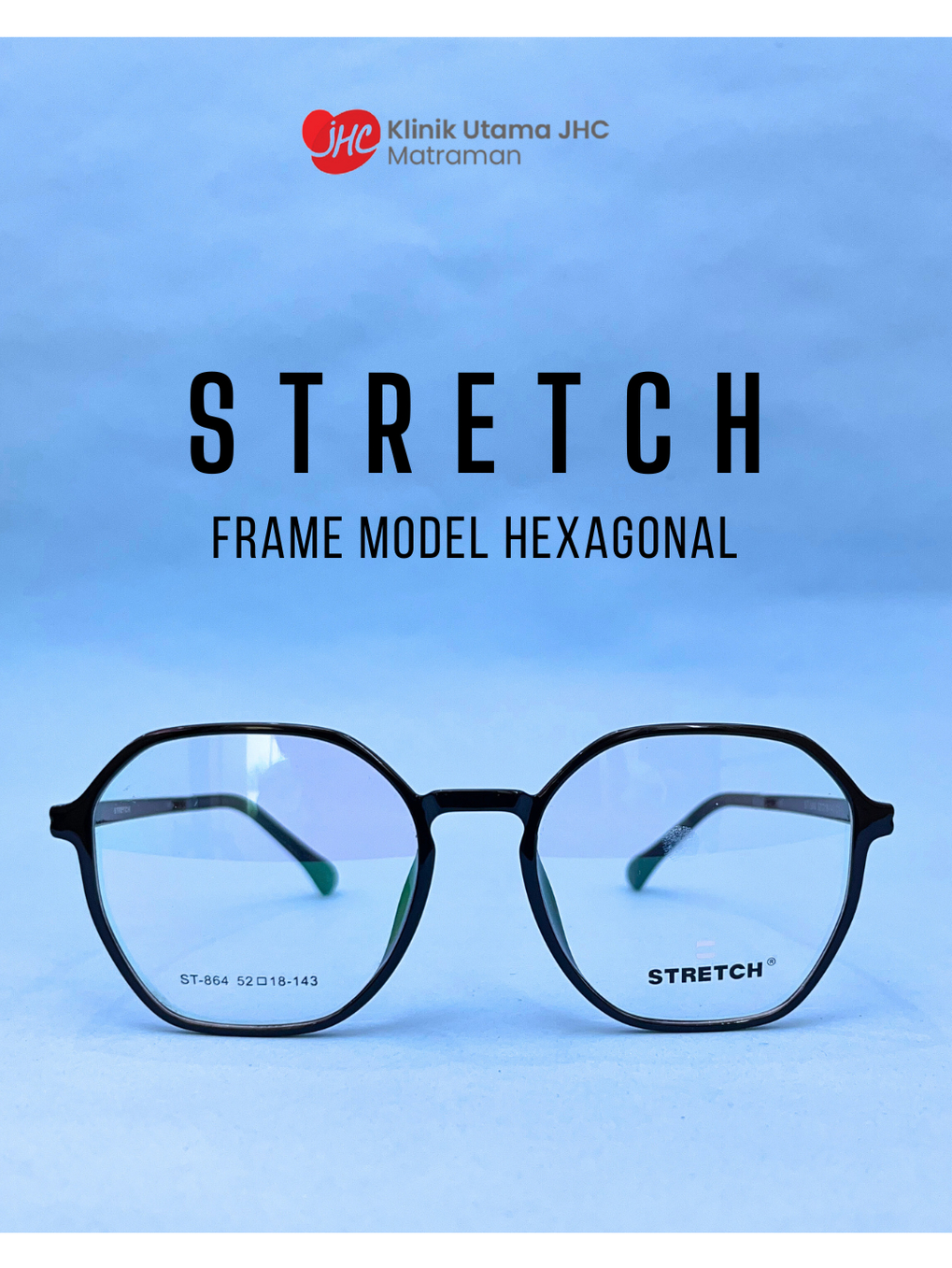Jual STRETCH Original 100% Frame Aestetik model Hexagonal Bahan Acetate ...