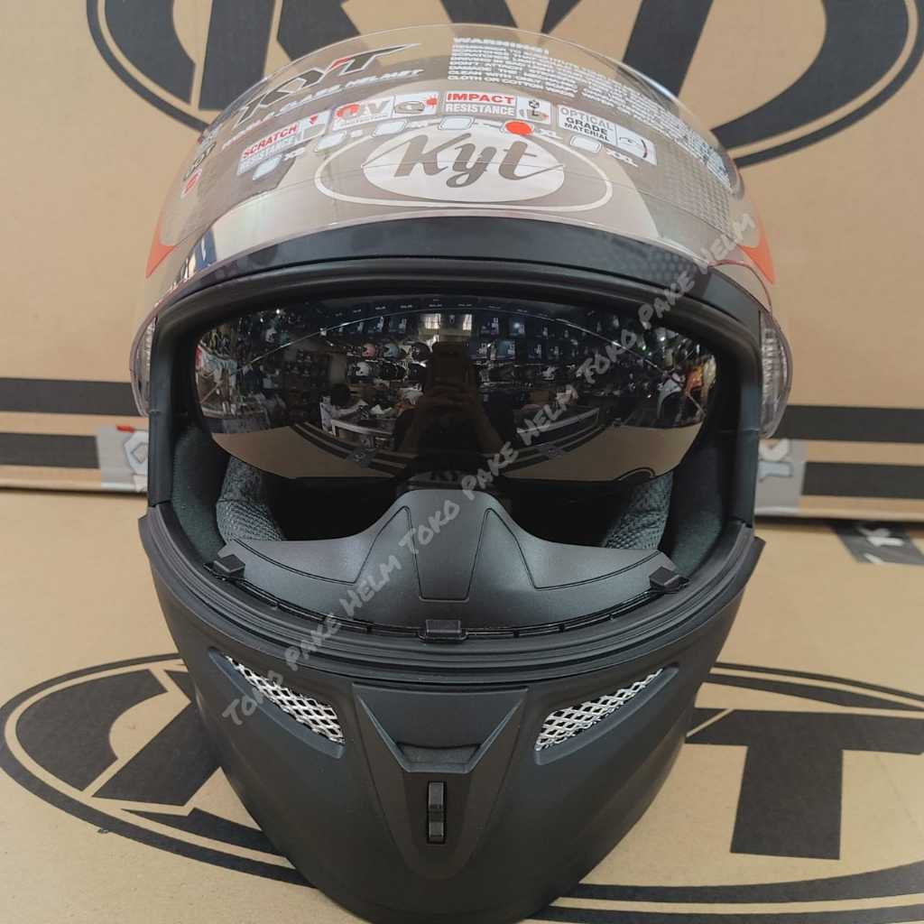 Jual HELM KYT K2 RIDER FULL FACE K2R DOUBLE VISOR BLACK DOFF | Shopee ...