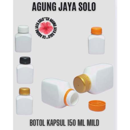 Jual Botol Kapsul 150 ml Mild Putih Hdpe / Botol Obat / Botol Tablet ...