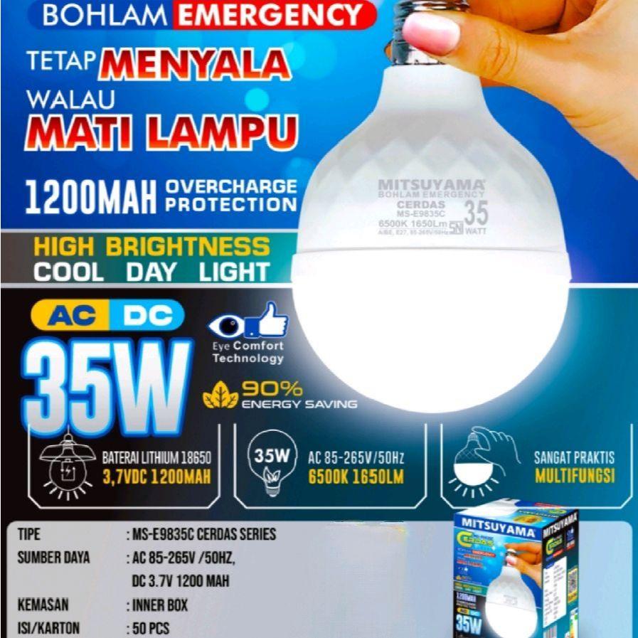 Jual Bohlam Emergency Mitsuyama MS Series Tetap Menyala Walau Mati ...