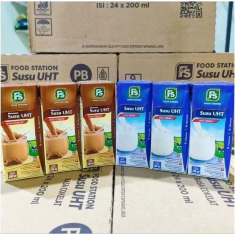 Jual Susu UHT food station isi 24pcs | Shopee Indonesia