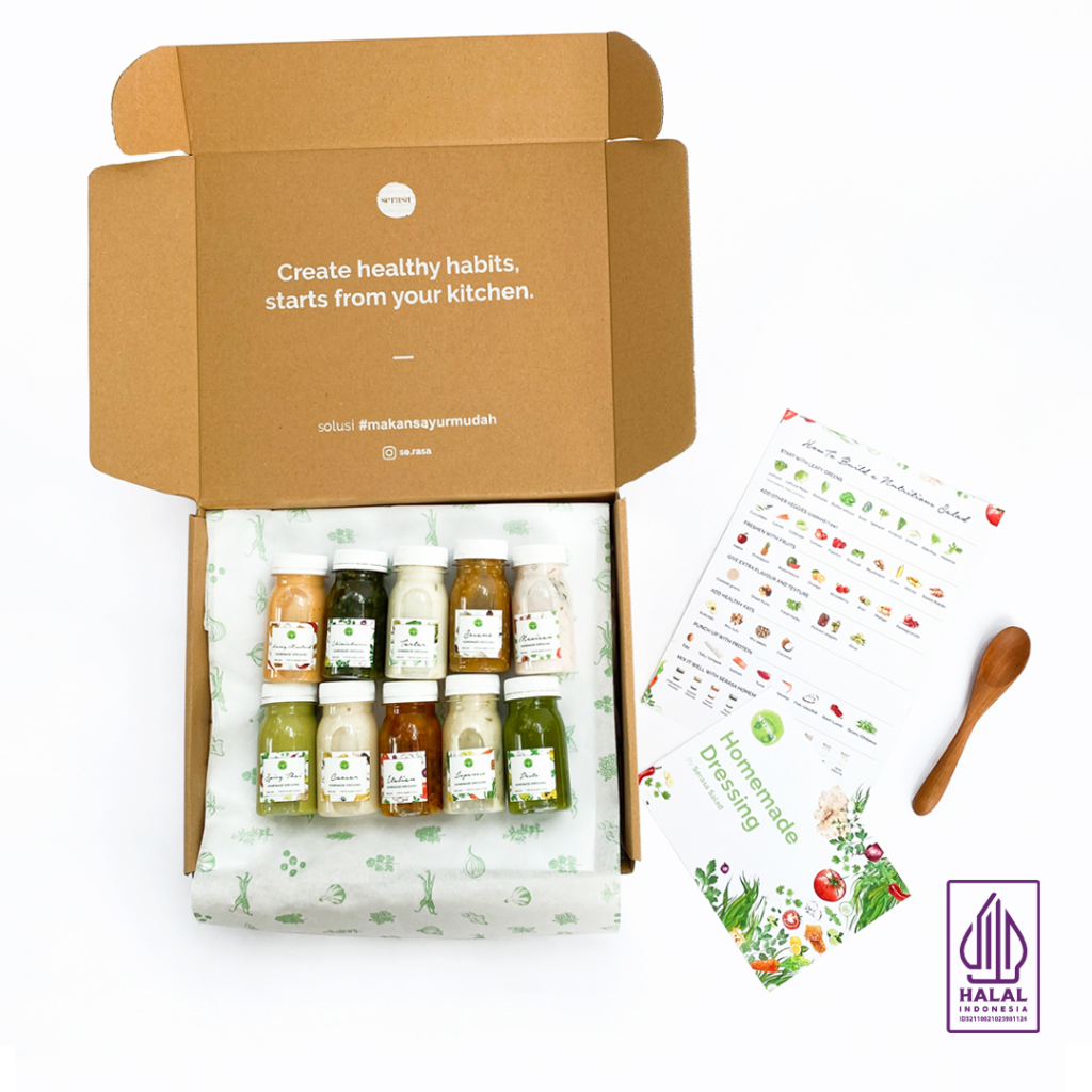 Jual [Full Set 10 Pcs] Healthy Dressing Sampler by Serasa Salad ...