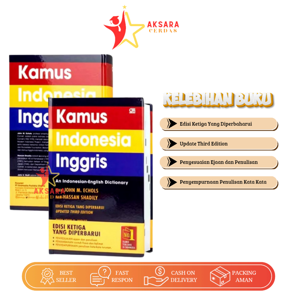 Jual Buku Kamus Indonesia Inggris by John M. Echols Dan Hassan Shadily ...