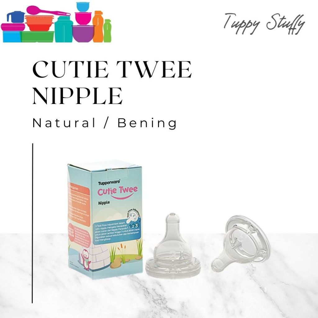 Jual Tupperware Nipple Cutie Twee (1) -Natural dot botol susu bayi ...