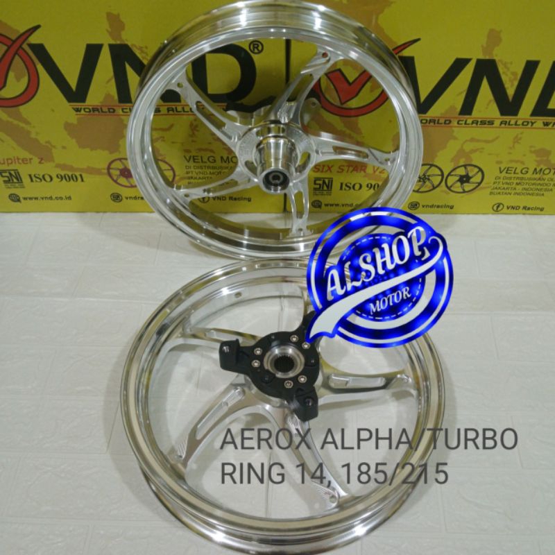 Jual VELG RACING VND NEW SPEED AEROX ALPHA TURBO 185x14 215×14 | Shopee ...