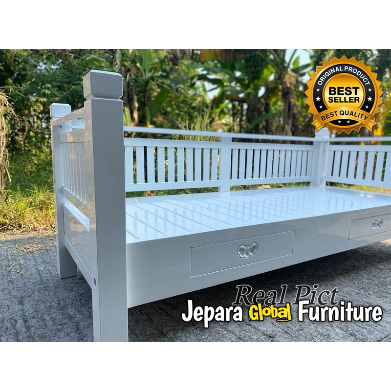 Jual REAL PICT !! Bangku Bale Bale Minimalis Jati Daybed DUCO ( bangku ...