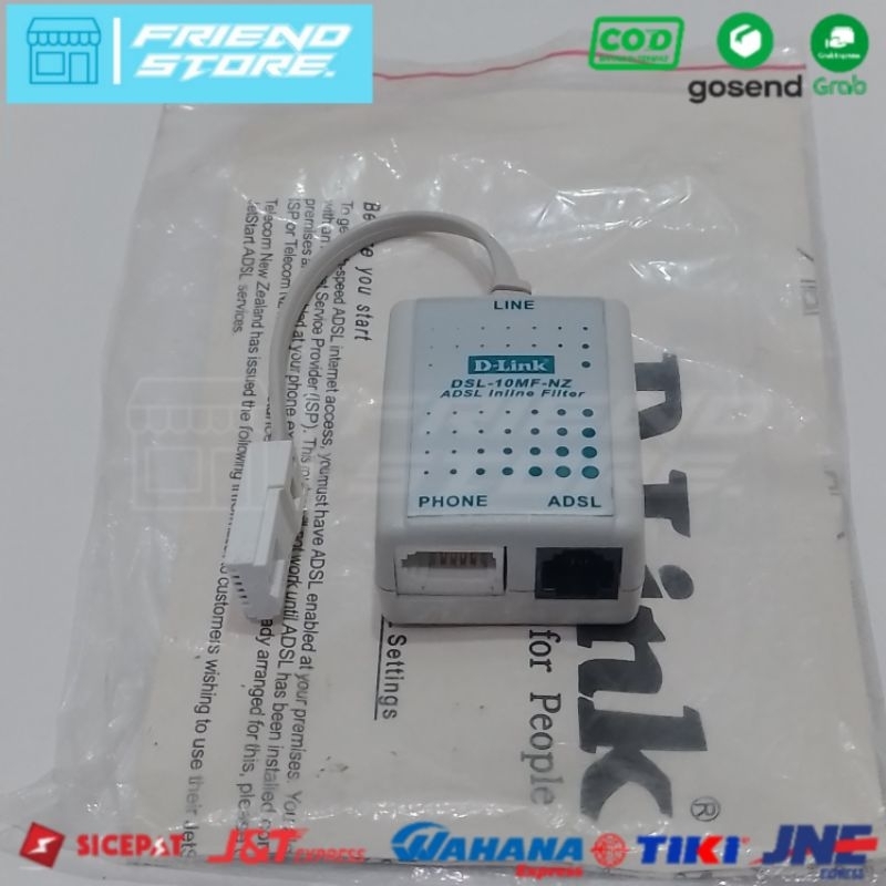 Jual ADSL Inline Filter D-Link DSL-10MF-NZ Original (Baru) | Shopee ...