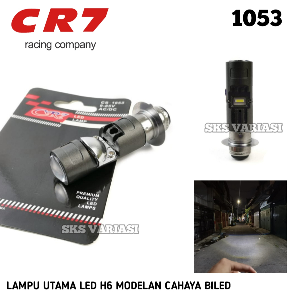 Jual Lampu Utama LED H6 Model Biled CR7 Socket H6 Jauh Dekat Putih AC ...