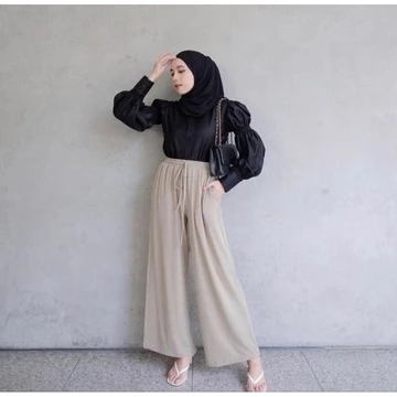 Celana Kulot Highwish Celana Kulot Wanita Rami Linen Premium Celana Wanita Terkini Celana Kulot