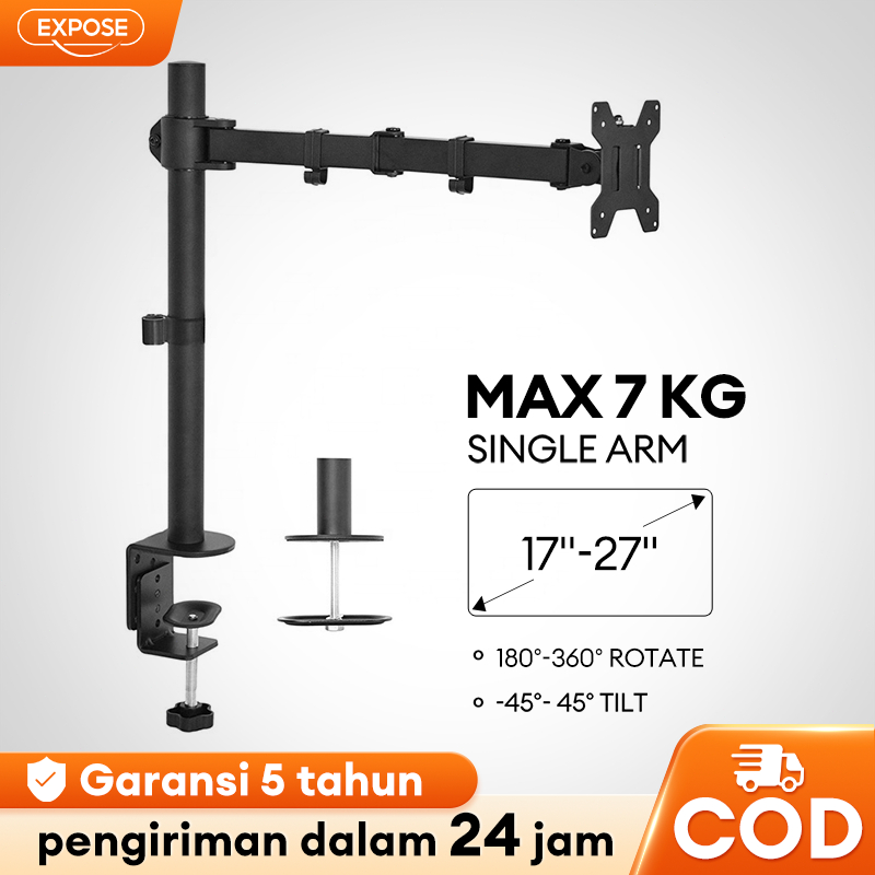 Jual Terlaris di Indonesia! Bracket Monitor Tunggal Lengan 360° Putar ...