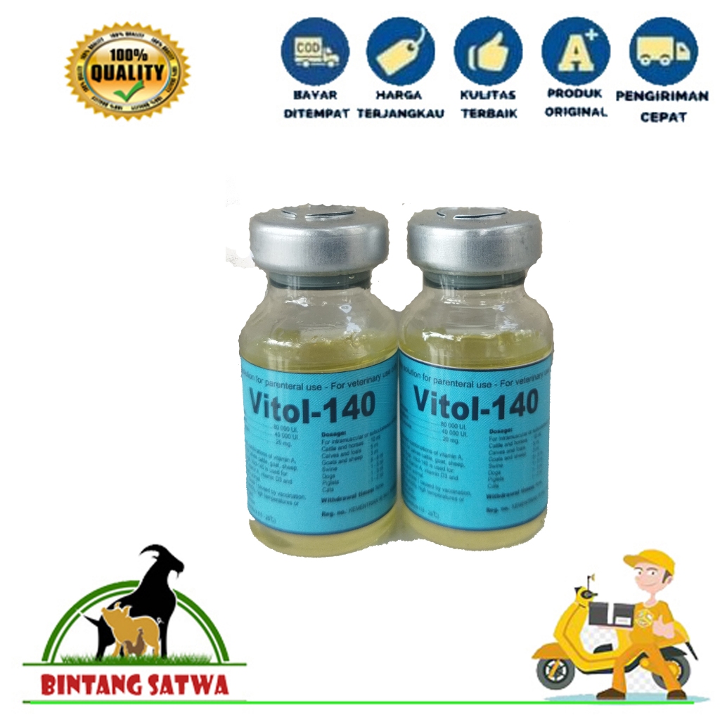 Jual Vitol -140 Vitamin A D3 E Obat Injeksi Perbaiki Kondisi ...