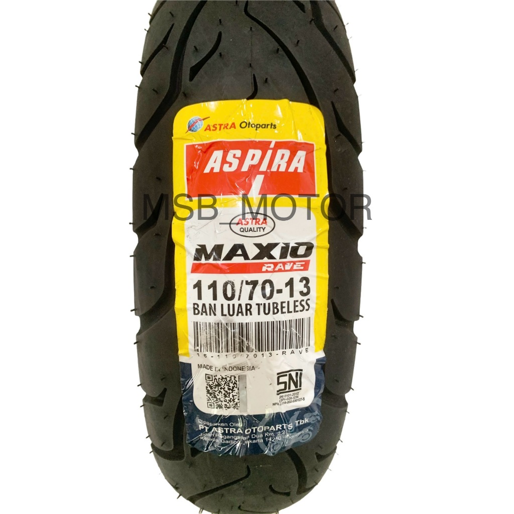 Jual Ban Luar TUBELESS 110/70 13 MAXIO RAVE ASPIRA ORIGINAL | Shopee ...