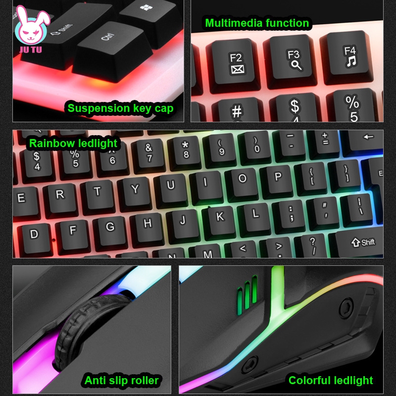 Jual JUTU Keyboard RGB Mekanis , Keyboard Dan Mouse Untuk Gaming ...
