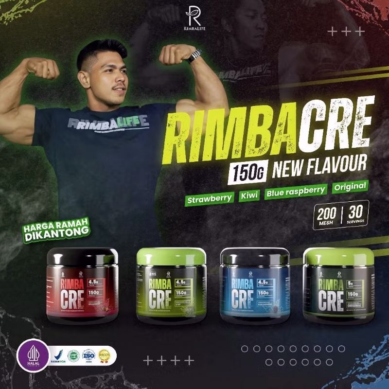 Jual RIMBACRE 150gr 100% CREATINE MONODYDRATE dari RIMBALIFE BPOM ...