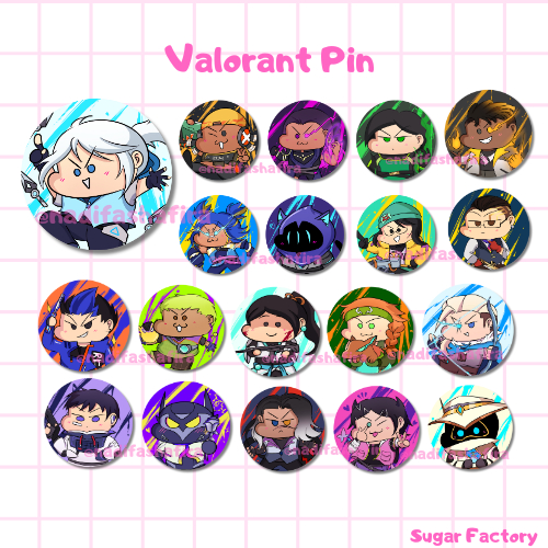 Jual Pin Badge Karakter Agent Game Valorant Riot | Shopee Indonesia