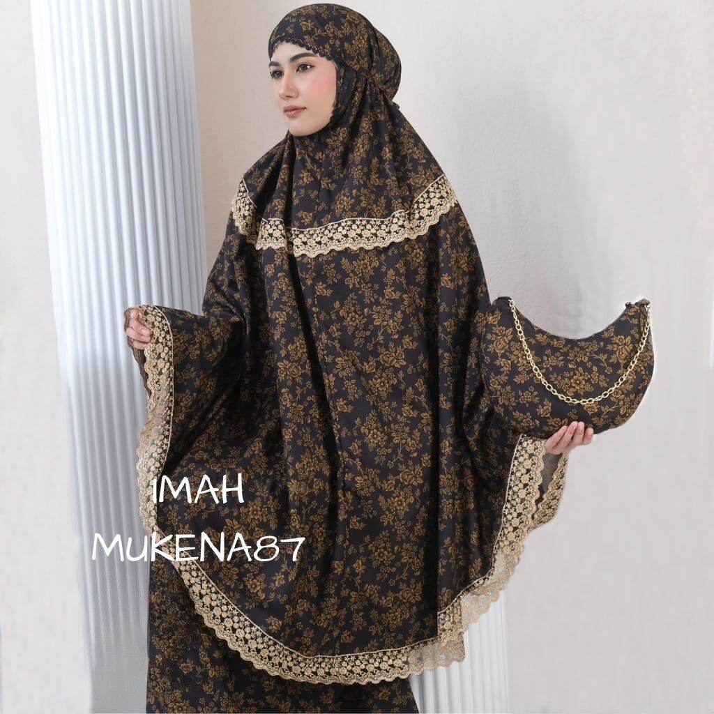 Jual Mukena Dewasa Katun Foil Premium Renda 2in1 Mukenah Terbaru Motif 