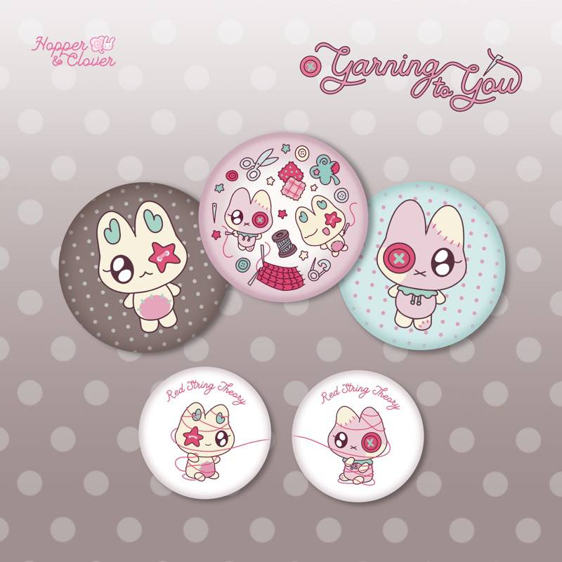 Jual HOPPER & CLOVER | Yarning to You Button Pins | Shopee Indonesia