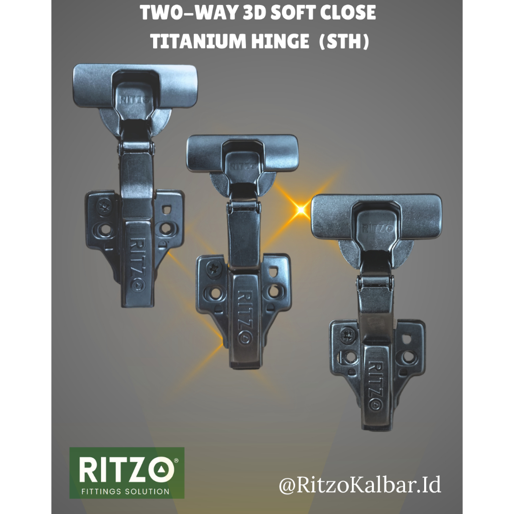 Jual ENGSEL RITZO 3D TWO-WAY SOFT CLOSE TITANIUM HINGE TYPE-STH ...