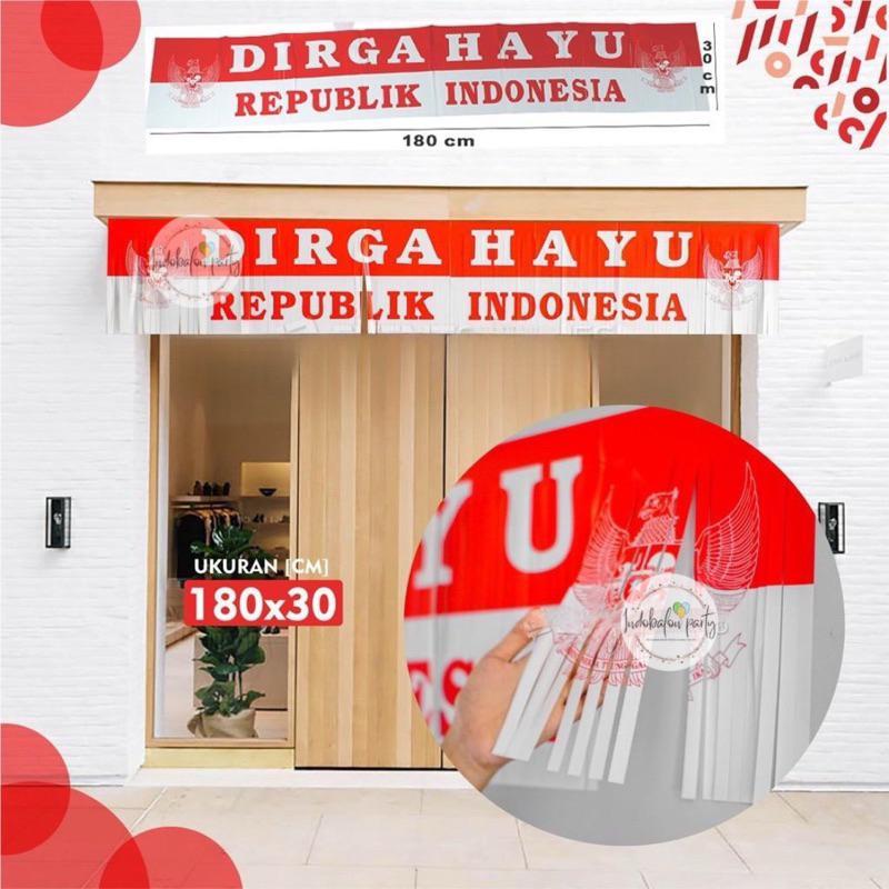 hiasan 17 agustus / rumbai garland dirgahayu ri / hut ri 01
