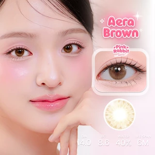 PINKRABBIT SOFTLENS AERA BROWN - Normal, Minus 0.5 S/D 10.00 (1PCS/Sebelah) / Softlens / Soft Lens / Lensa Kontak / Soflen / Softlens normal minus / Lensa mata / Softlense