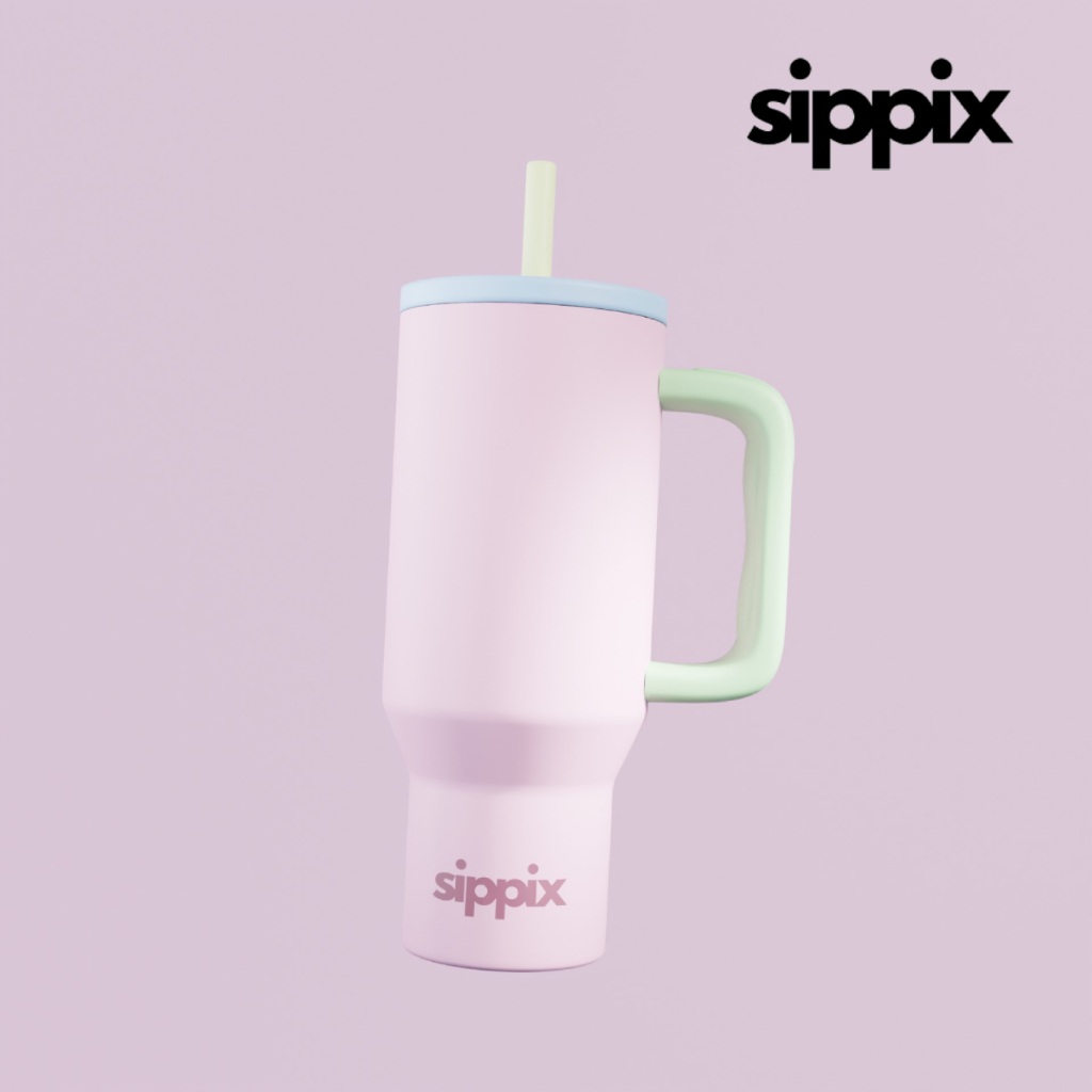 Jual SIPPIX Cotton Candy Tumbler Portable Stainless 945mL Thermos Cup ...