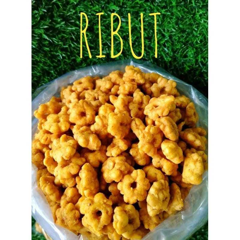 Jual KUE RIBUT JAMINAN REAL PRODUK isi 1kg rasa asin,manis,pedas dan ...