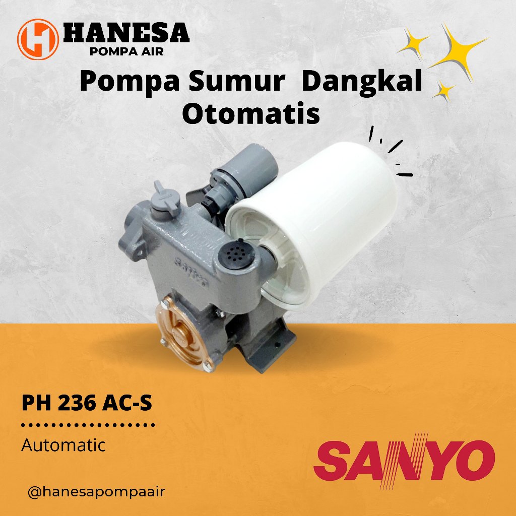 Jual Pompa Air Sanyo PH 236 AC-S / PH236 / PH236ACS / 236ACS / Pompa ...