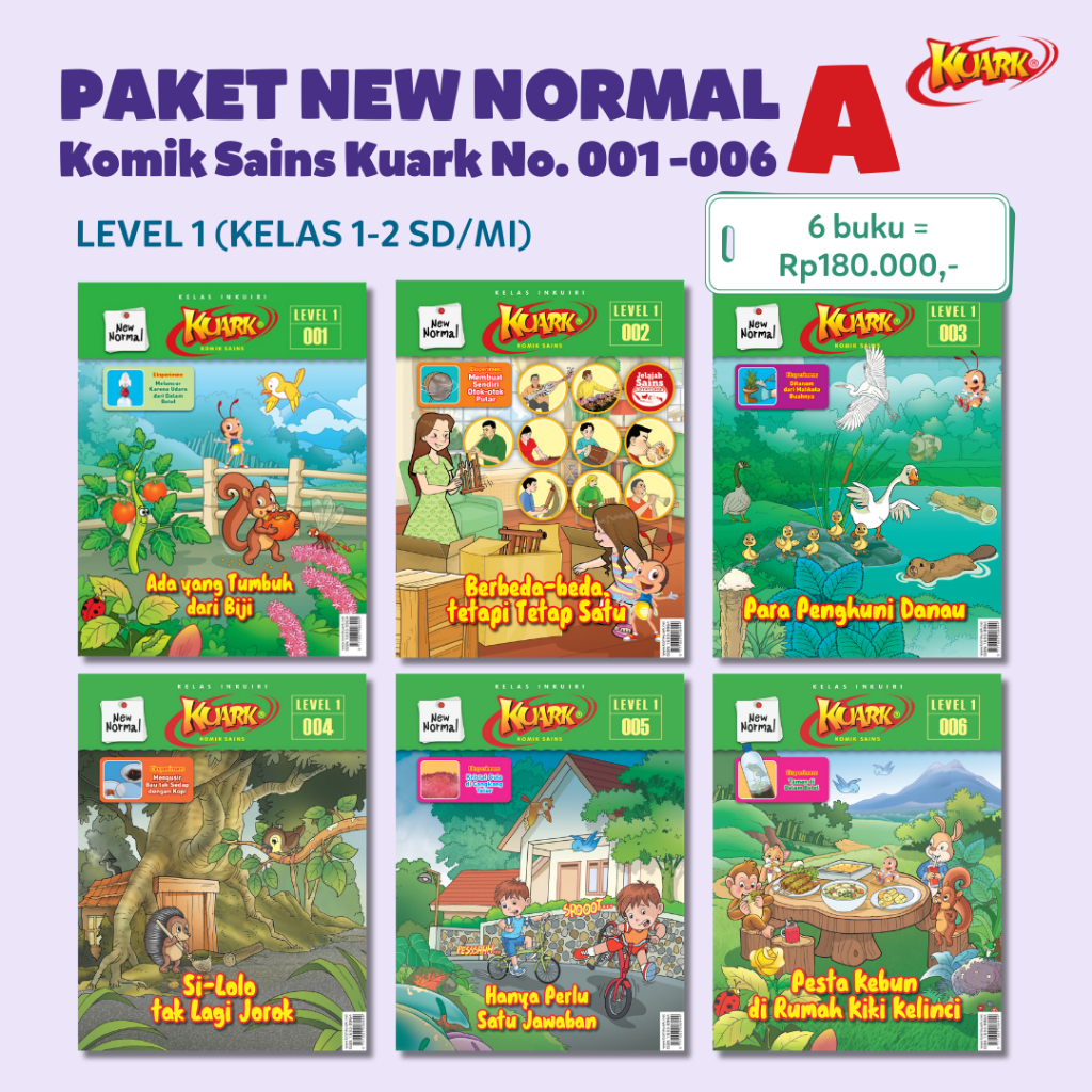 Jual KUARK Paket New Normal A Level 1 Edisi 001 s.d. Edisi 006 (isi 6 ...