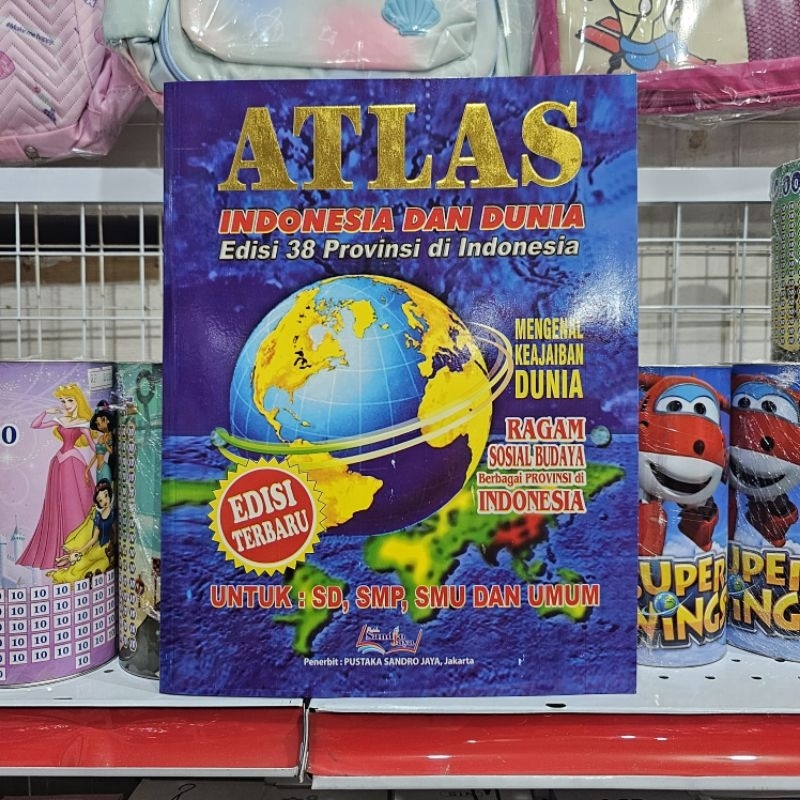 Jual Edisi Terbaru !!! Buku Atlas Indonesia dan Dunia Edisi 38 Provinsi ...