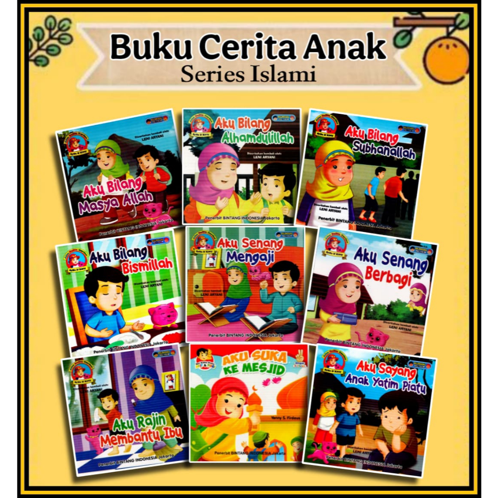 Jual Buku Cerita Seri Islami Bergambar Bilingual 2 Bahasa Full Berwarna ...