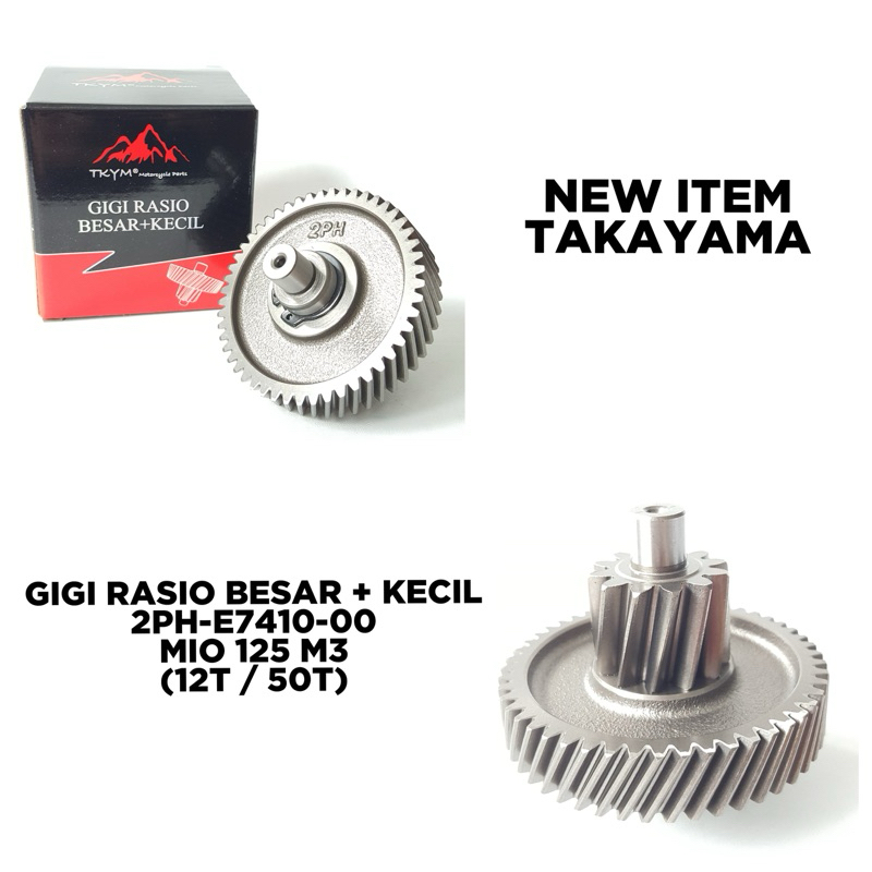 Jual Takayama GIGI RASIO BESAR+KECIL tipe motor MIO 125 M3 (12T/50T ...