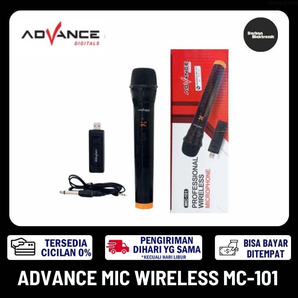 Jual [COD READY] ADVANCE MIC MICROPHONE WIRELESS MIC-101 V2 PRO ...