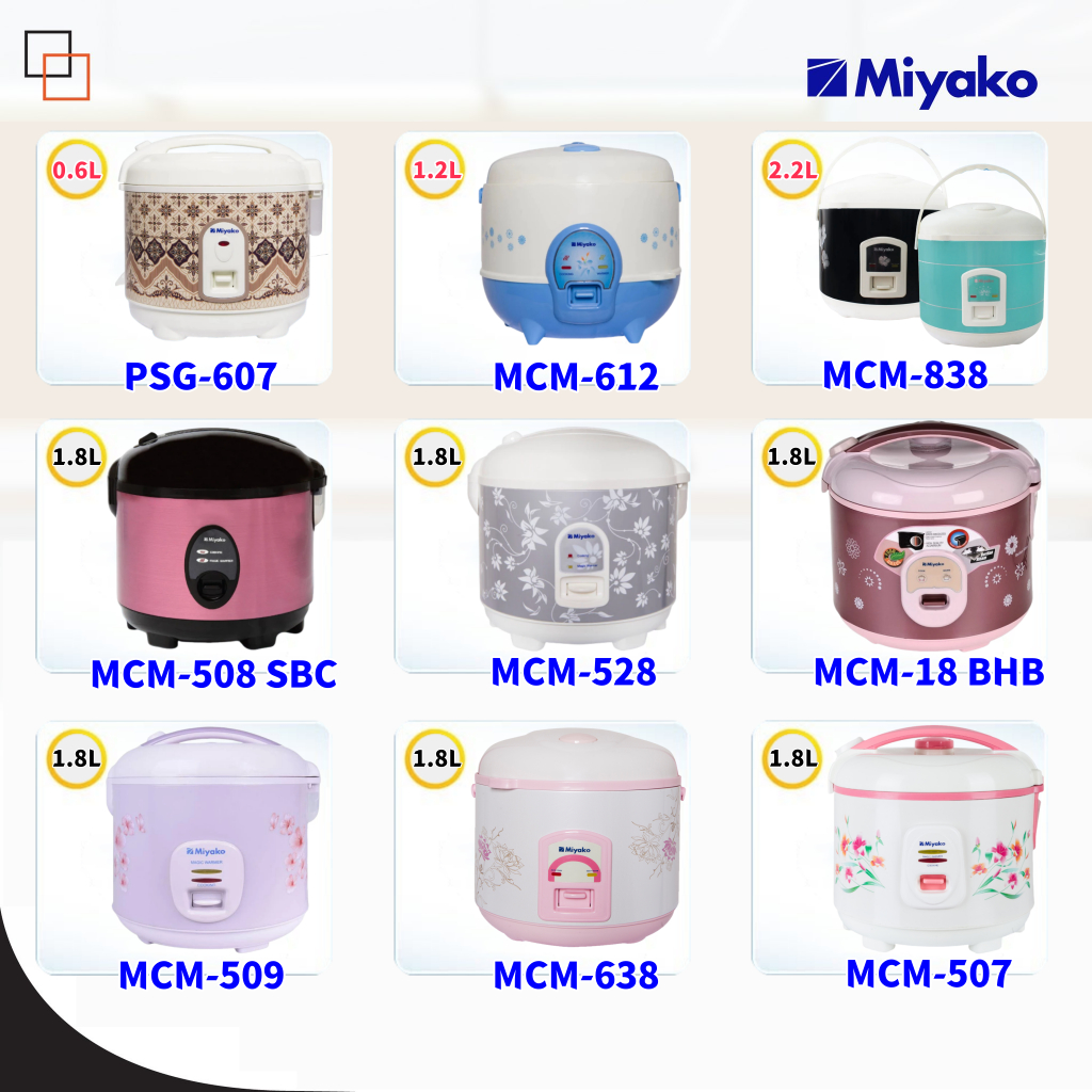 Jual MIYAKO Rice Cooker 3 in 1 ORIGINAL,Penanak Nasi/Steamer/Kukusan ...