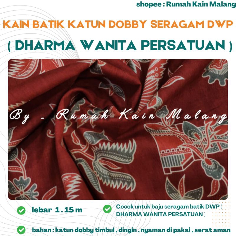 Jual KAIN BATIK KATUN DOBBY SERAGAM DWP ( DHARMA WANITA PERSATUAN ...