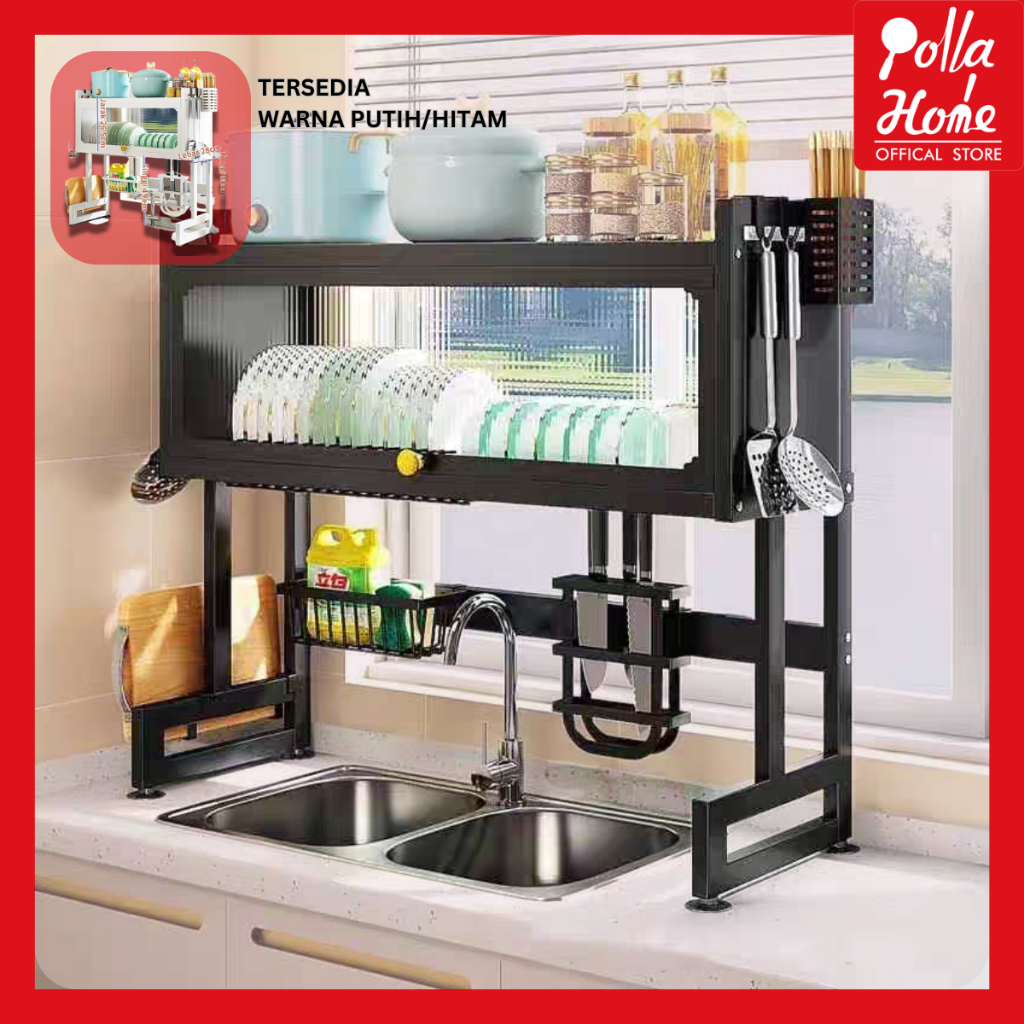 Jual Ollahom Rak Piring Wastafel dengan Penutup / Kabinet - Stainless