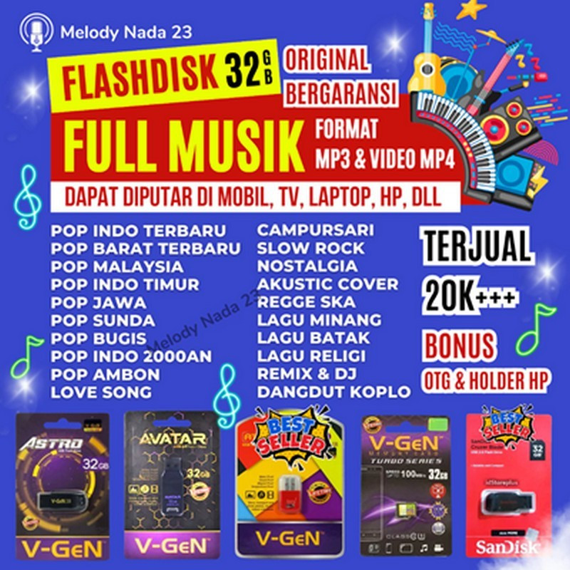 Jual FLASH DISK MUSIK ISIAN TERLENGKAP | Shopee Indonesia