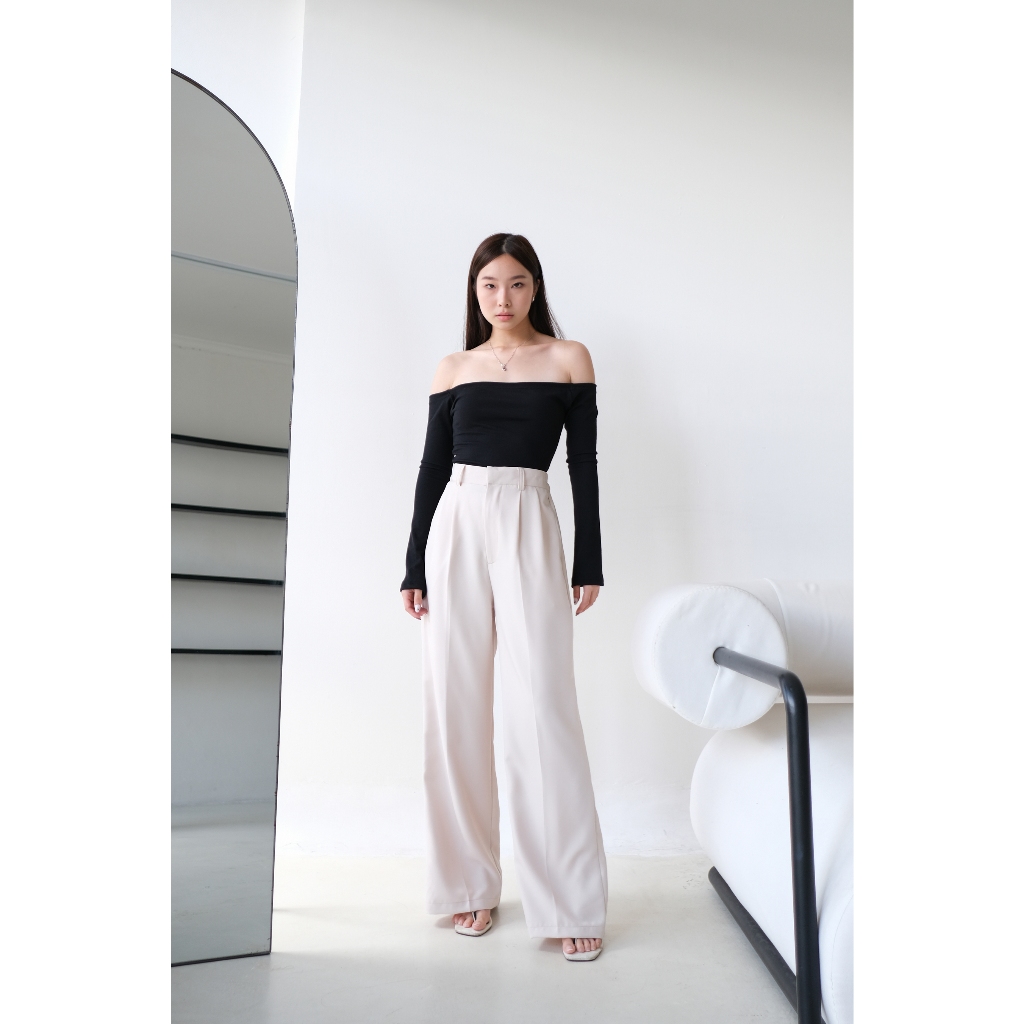 SOLENE PANT - IVORY main image 1