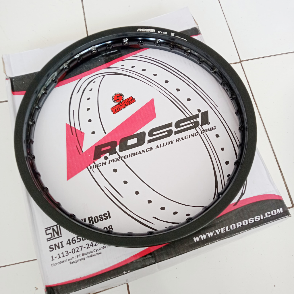 Jual Rim Alloy / Velg Aluminium V Rossi 160 X 17 Hitam Glossy Type WM ...