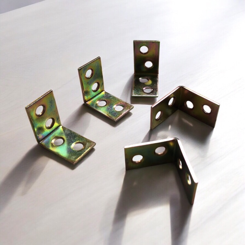 Jual ( 100pcs ) Bracket Siku L Ambalan besi Siku Rak L penyangga kayu ...