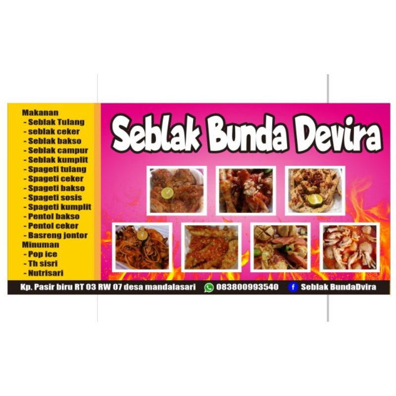 Jual Benner / Spanduk Seblak / Seblak Prasmanan / Warung Seblak ...