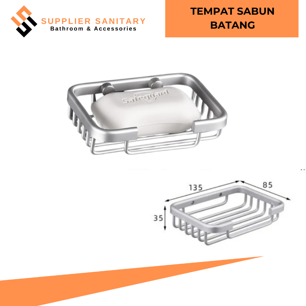 Jual RAK SABUN BATANGAN/RAK KAWAT ALMUNIUM/RAK KAMAR MANDI/TEMPAT SABUN ...