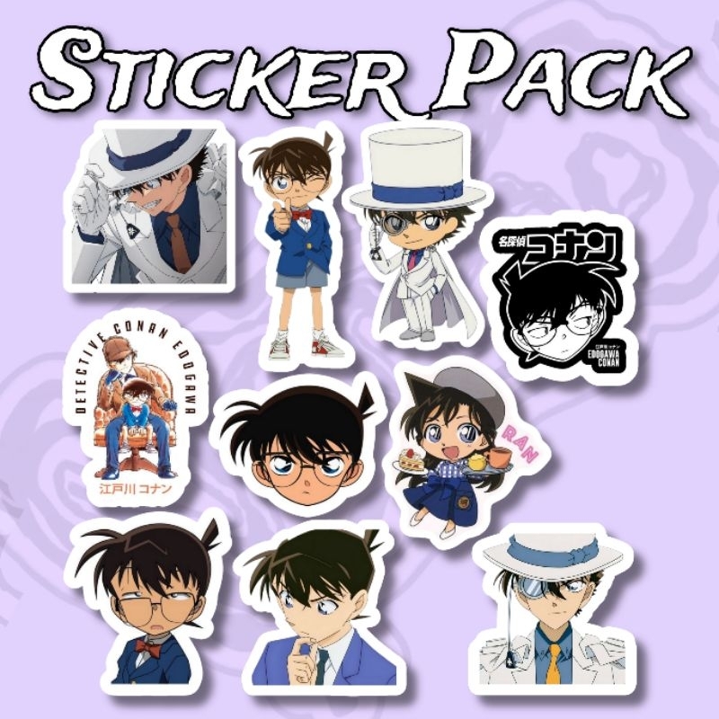 Jual Sticker Detective Conan Anime Pack isi 10 pcs vinyl waterproof ...