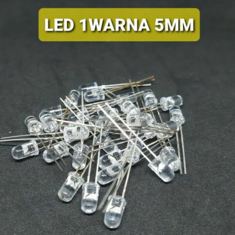 Jual LED 1 WARNA 5MM MERAH, HIJAU, BIRU | Shopee Indonesia