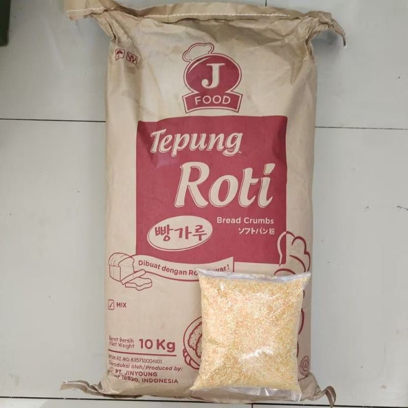 Jual TEPUNG ROTI/PANIR J. FOOD TEPUNG BREAD CRUMBS ROTI KASAR KEMASAN ...
