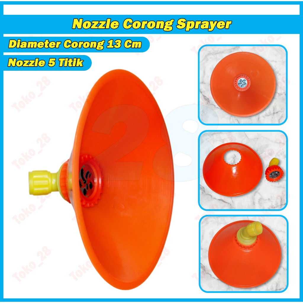 Jual Nozzle Corong 13 Cm Sprayer Elektrik Spuyer 5 Titik Mata Semprotan ...