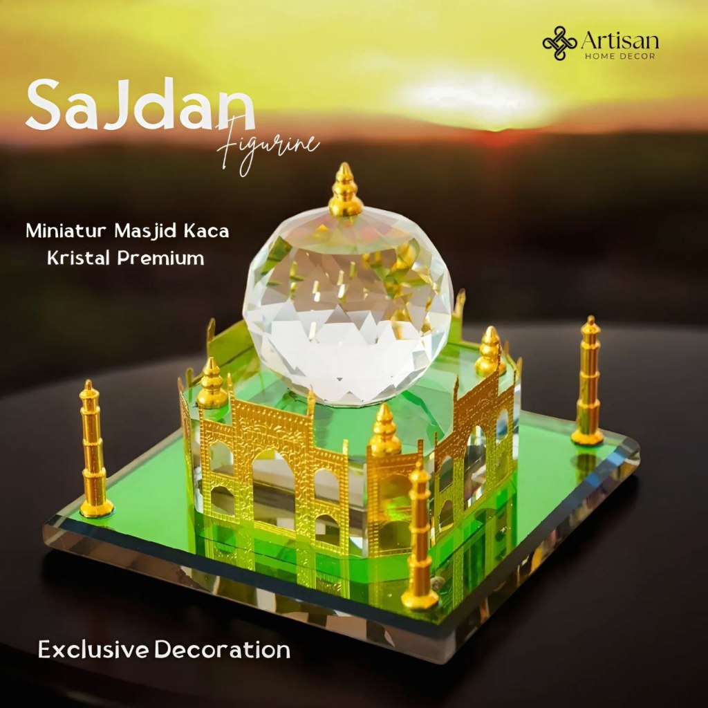 Jual SaJdan Masjid Miniatur Mesjid Kaca Kristal | Masjid Mosque Hiasan ...