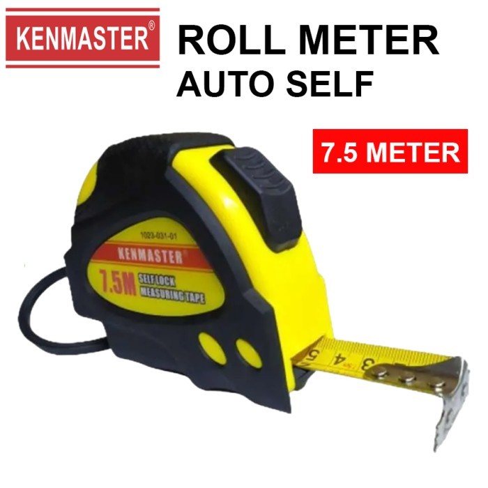 Jual Kenmaster Roll Meter Karet 7,5 Meter / Meteran Self Lock | Shopee ...