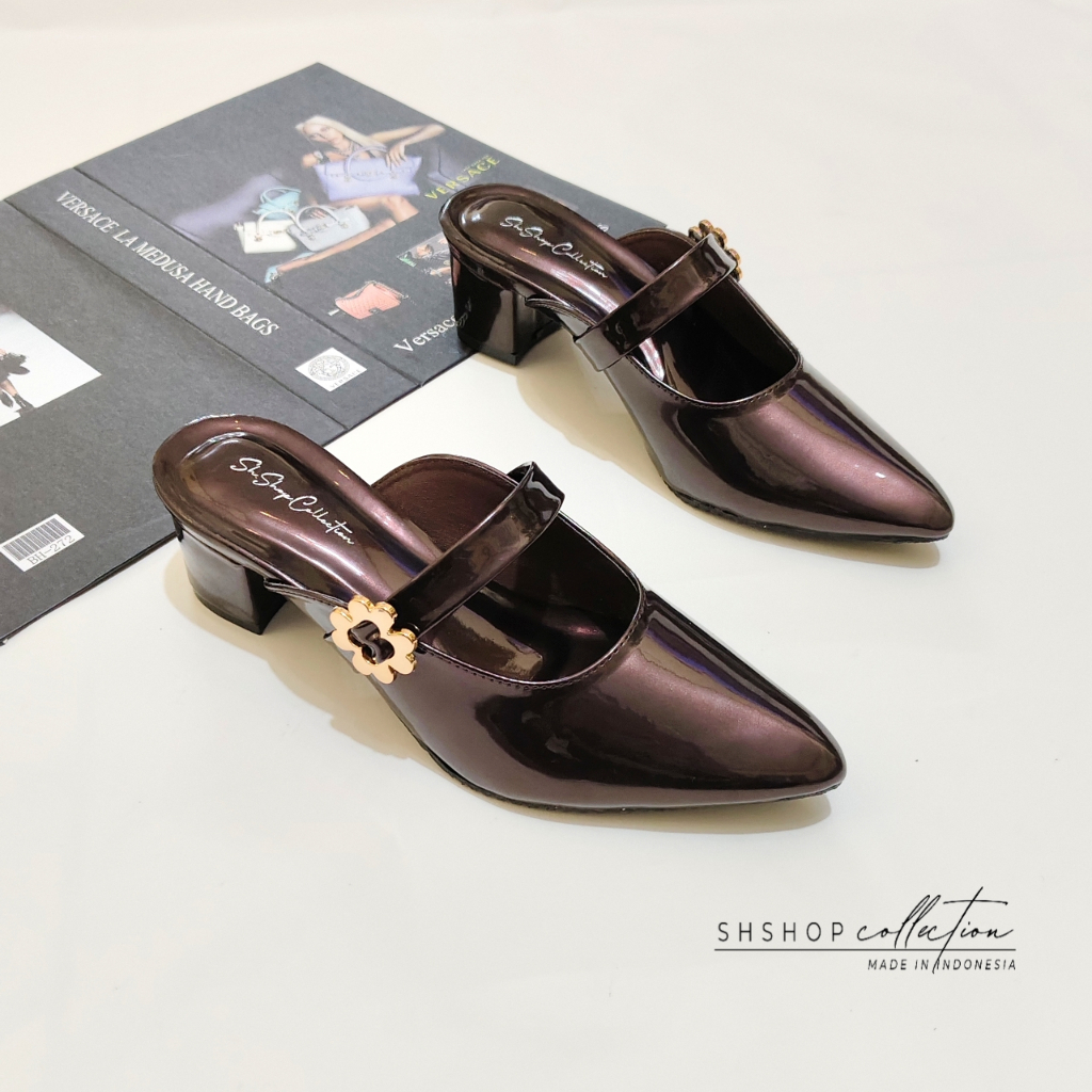 Jual SH Shop Sendal Wanita Heels Mules / Hak 5 Cm | Shopee Indonesia