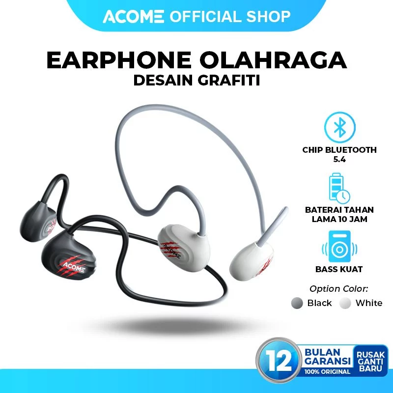 ACOME Sport OWS TWS Wireless Earphone OpenSoft AE03 Powerful Bass Bluetooth 5.4 ENC Call Noise Cancellation Headphone